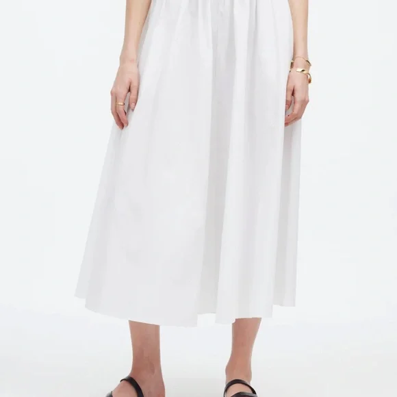 Madewell Pull-On Paperbag Midi Skirt - Picture 3 of 7